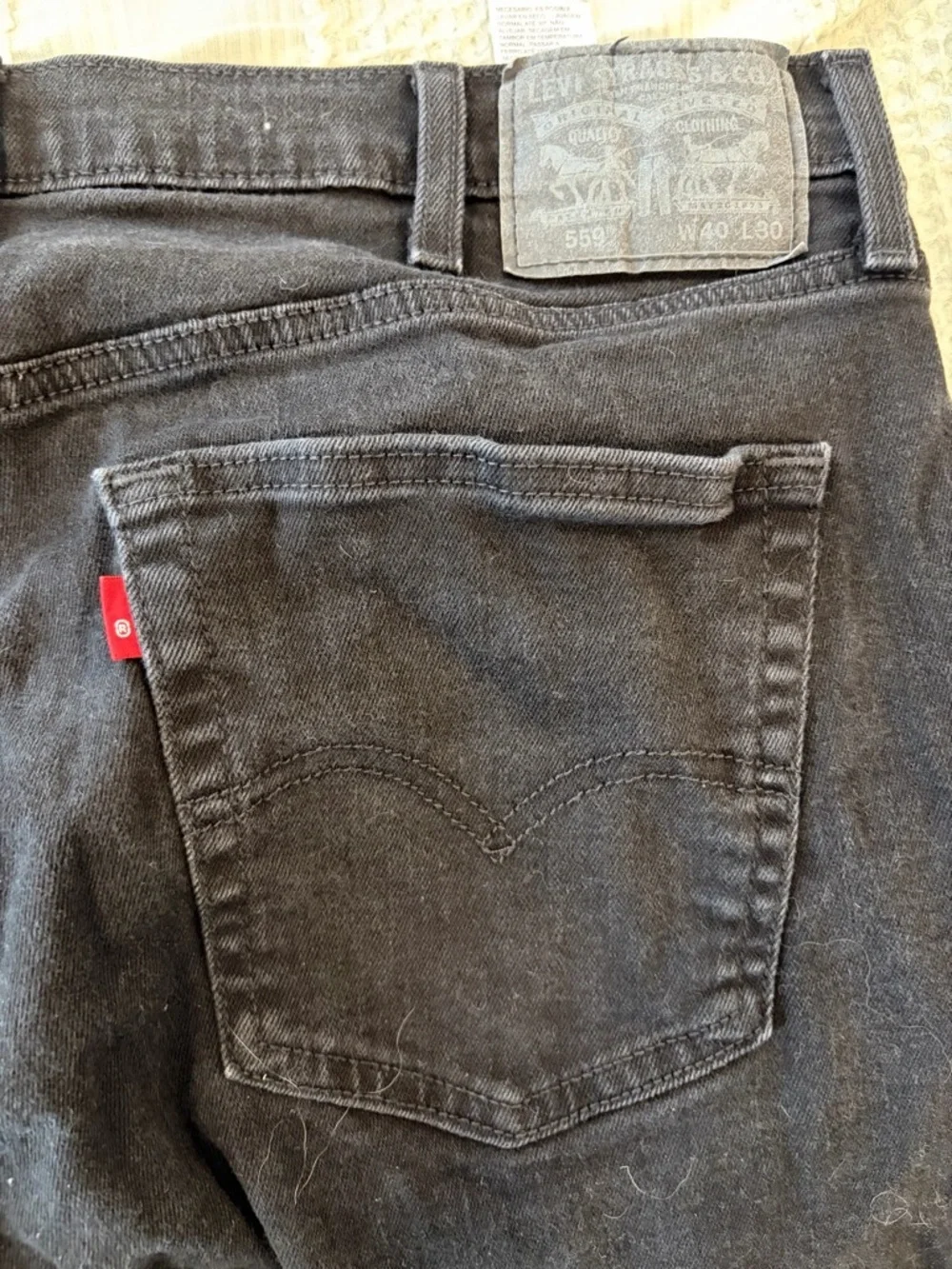 Levi’s 559 Relaxed Straight Jeans Men’s 38x28 Black Denim Streetwear